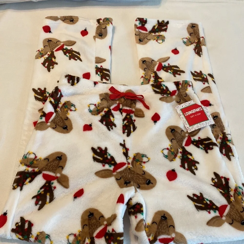 Lounge pants pajamas pants Soft & Cozy Christmas Deer size S